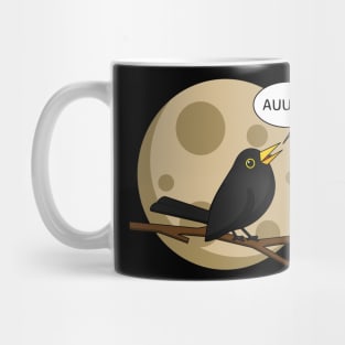 The Werebird - Blackbird Howling at the Moon Comic Mug